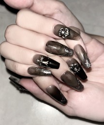 me+em select(~[ZNg)̃Of[VNXp[cjAXlC`bv ^ gradation cross parts nuance nail tips(lCV[/lC`bv)