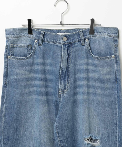 BAYFLOW（ベイフロー）の「コットンリネンダメージデニムパンツ（デニムパンツ・メンズ・ネイビー/サックスブルー・MEDIUM/LARGE）」の6枚目の写真