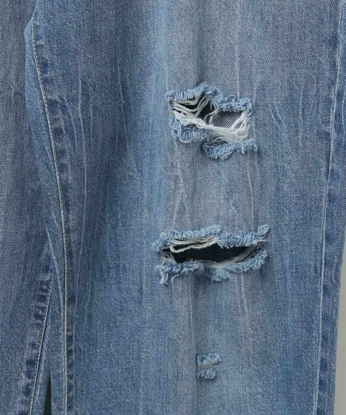 BAYFLOW（ベイフロー）の「コットンリネンダメージデニムパンツ（デニムパンツ・メンズ・ネイビー/サックスブルー・MEDIUM/LARGE）」の12枚目の写真