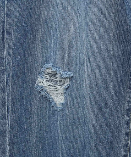 BAYFLOW（ベイフロー）の「コットンリネンダメージデニムパンツ（デニムパンツ・メンズ・ネイビー/サックスブルー・MEDIUM/LARGE）」の13枚目の写真