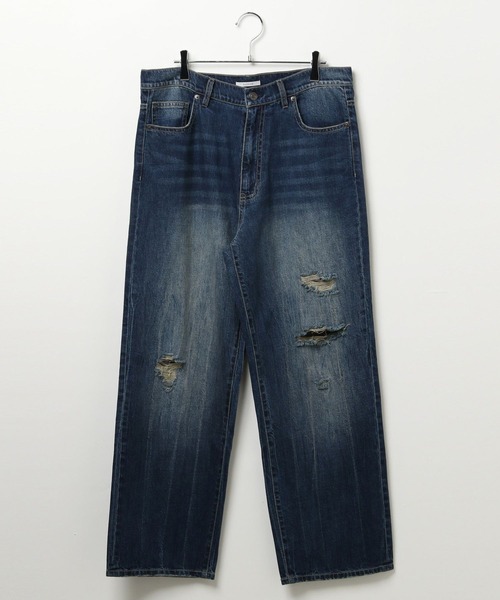 BAYFLOW（ベイフロー）の「コットンリネンダメージデニムパンツ（デニムパンツ・メンズ・ネイビー/サックスブルー・MEDIUM/LARGE）」の15枚目の写真