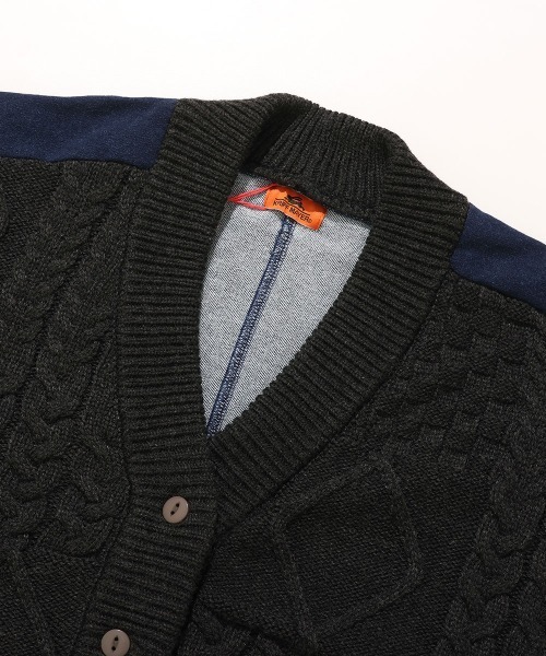 KRIFF MAYER Lady's Collection(クリフメイヤーレディースコレクション)の「【体系カバー】デニムドッキングカーデ(カーディガン/ボレロ・レディース・ライトグレー/チャコール/ベージュ/オレンジ・LARGE/MEDIUM)」の11枚目の写真