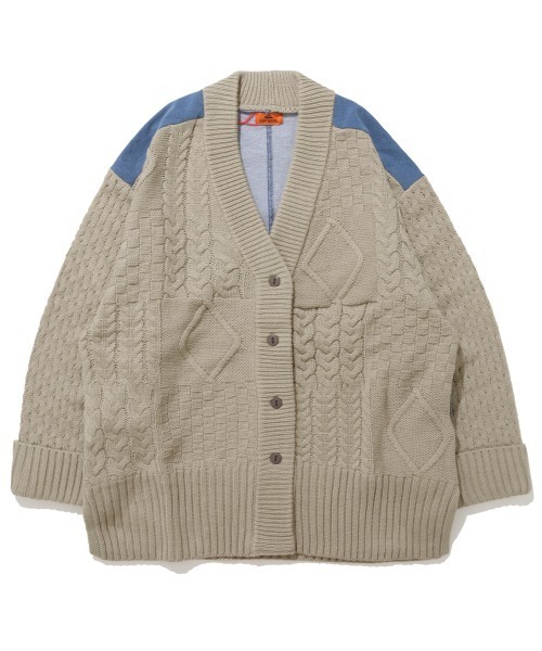 KRIFF MAYER Lady's Collection(クリフメイヤーレディースコレクション)の「【体系カバー】デニムドッキングカーデ(カーディガン/ボレロ・レディース・ライトグレー/チャコール/ベージュ/オレンジ・LARGE/MEDIUM)」の17枚目の写真