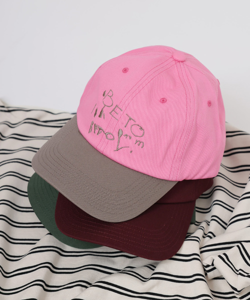 La Maison de Lyllis（メゾンドリリス）の「【LY / エルワイ】 Garabato cap：キャップ（キャップ・レディース・ピンク/ボルドー/グリーン・FREE）」の2枚目の写真