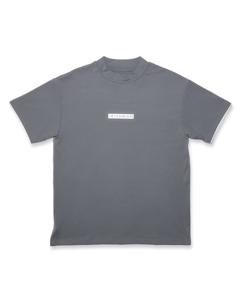 IRISHMAN(アイリッシュマン)の「【AURORA REFLECT】signature logo mock neck pullover / 光るモックネックプルオーバー(UNISEX)(Tシャツ/カットソー・メンズ・ライトグレー/ベージュ/グレー・L/M/S/XL)」の1枚目の写真