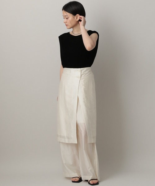 A part by（アパートバイ）の「シアースカートツキパンツ（その他パンツ・レディース・オフホワイト・FREE）」の2枚目の写真