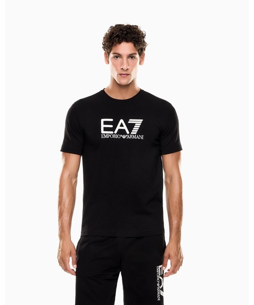 EMPORIO ARMANI EA7(エンポリオアルマーニイーエーセブン)の「<オンライン限定>【エンポリオ アルマーニ EA7】Visibility 半袖Tシャツ コットン ストレッチジャージー(Tシャツ/カットソー・メンズ・ブラック×ホワイト/コバルトブルー/ライトグリーン/ブルーグリーン・SMALL/MEDIUM/LARGE/X-LARGE/XX-LARGE/X-SMALL/XX-SMALL/XXX-LARGE)」の2枚目の写真