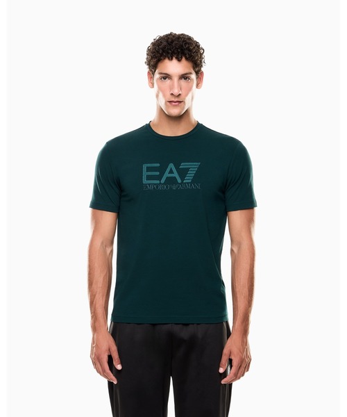 EMPORIO ARMANI EA7(エンポリオアルマーニイーエーセブン)の「<オンライン限定>【エンポリオ アルマーニ EA7】Visibility 半袖Tシャツ コットン ストレッチジャージー(Tシャツ/カットソー・メンズ・ブラック×ホワイト/コバルトブルー/ライトグリーン/ブルーグリーン・SMALL/MEDIUM/LARGE/X-LARGE/XX-LARGE/X-SMALL/XX-SMALL/XXX-LARGE)」の1枚目の写真
