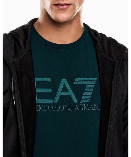 EMPORIO ARMANI EA7(エンポリオアルマーニイーエーセブン)の「<オンライン限定>【エンポリオ アルマーニ EA7】Visibility 半袖Tシャツ コットン ストレッチジャージー(Tシャツ/カットソー・メンズ・ブラック×ホワイト/コバルトブルー/ライトグリーン/ブルーグリーン・SMALL/MEDIUM/LARGE/X-LARGE/XX-LARGE/X-SMALL/XX-SMALL/XXX-LARGE)」の11枚目の写真