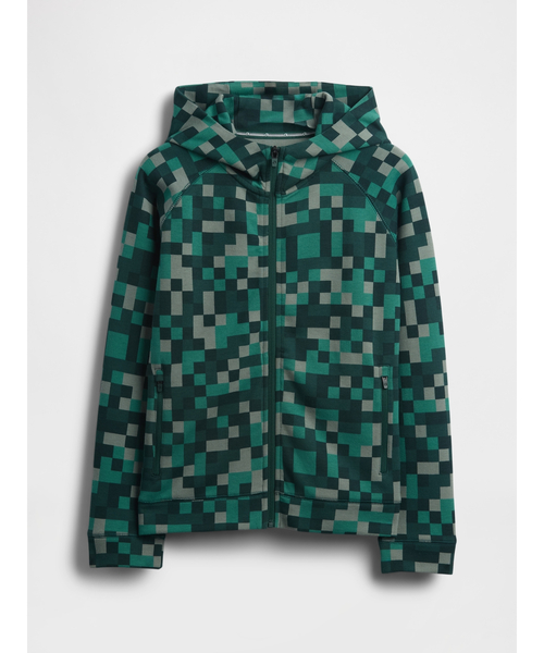 GAP（ギャップ）の「GapFit テックパーカー (キッズ)（パーカー・キッズ・グリーン・110cm/120cm/130cm/140cm/150cm/160cm）」の2枚目の写真