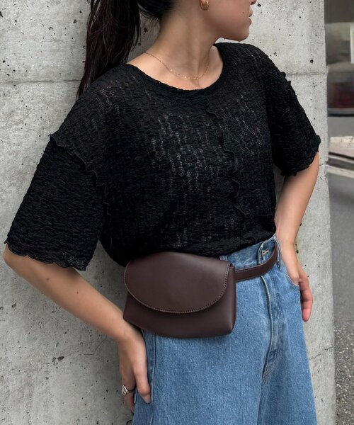 CIAOPANIC TYPY（チャオパニックティピー）の「シアーレース半袖メロウトップス（Tシャツ/カットソー・レディース・ブラック/アイボリー/ホワイト・ONE SIZE）」の3枚目の写真