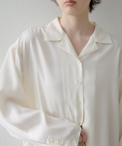 THE PAUSE（ザ ポーズ）の「【THE PAUSE】フィブリルリラックスシャツ（シャツ/ブラウス・レディース・オフホワイト/ダークブラウン・FREE）」の20枚目の写真