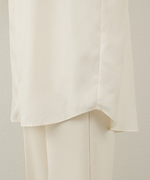 THE PAUSE（ザ ポーズ）の「【THE PAUSE】フィブリルリラックスシャツ（シャツ/ブラウス・レディース・オフホワイト/ダークブラウン・FREE）」の14枚目の写真