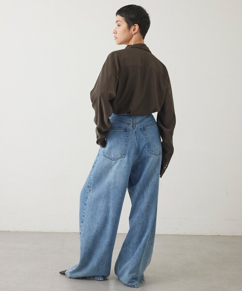 THE PAUSE（ザ ポーズ）の「【THE PAUSE】フィブリルリラックスシャツ（シャツ/ブラウス・レディース・オフホワイト/ダークブラウン・FREE）」の3枚目の写真