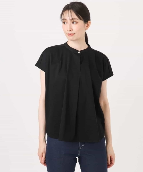 OFUON le MK（オフオンルエムケー）の「ラッフルタイデザインカットソー/接触冷感/洗える/WEB限定サイズあり（Tシャツ/カットソー・レディース・ピンク系その他/ブラック/ホワイト・38/36）」の7枚目の写真