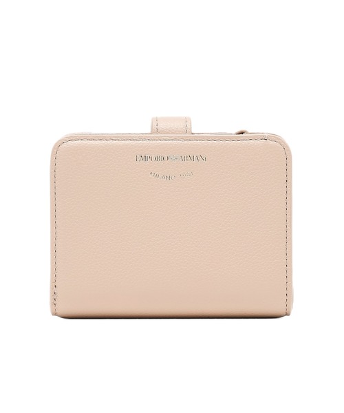 EMPORIO ARMANI（エンポリオアルマーニ）の「【エンポリオ アルマーニ】二つ折りウォレット タンブルレザー（財布・レディース・ブラック/ピンク/ダークベージュ・FREE）」の3枚目の写真