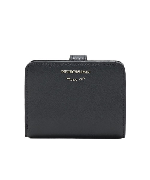 新品！　Emporio Armani 二つ折り財布 ブラック エンポリオアルマーニ EMPORIO ARMANI 二つ折り財布 コンパクト