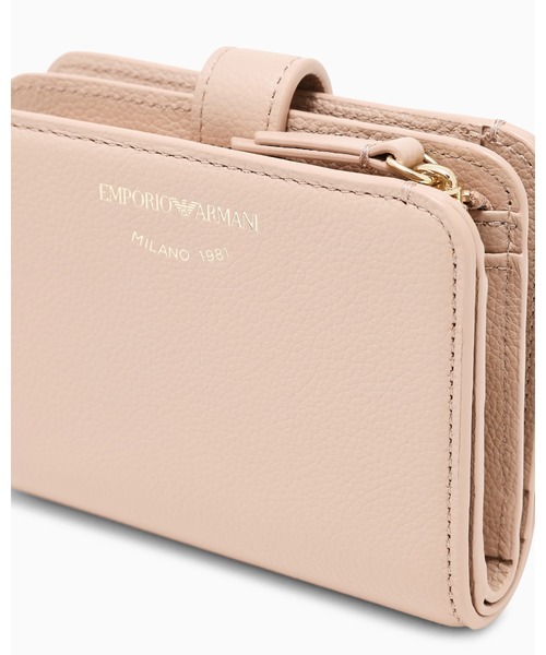 エンポリオ アルマーニ】二つ折りウォレット タンブルレザー（財布