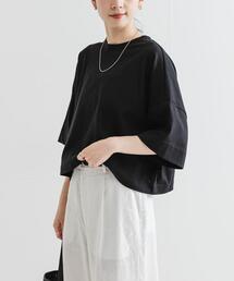 ハーフスリーブワイドカットソー