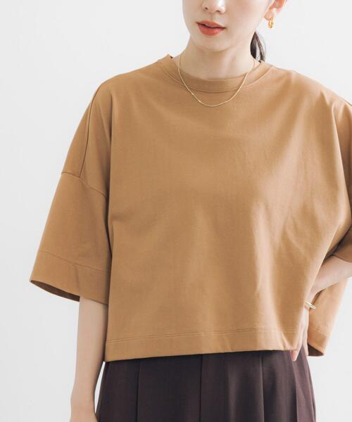 URBAN RESEARCH(アーバンリサーチ)の「ハーフスリーブワイドカットソー(Tシャツ/カットソー・レディース・ホワイト/オレンジ系その他/ブラック・FREE)」の13枚目の写真