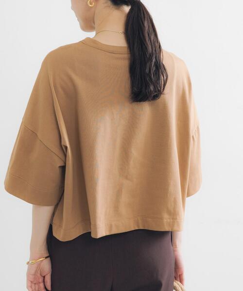 URBAN RESEARCH(アーバンリサーチ)の「ハーフスリーブワイドカットソー(Tシャツ/カットソー・レディース・ホワイト/オレンジ系その他/ブラック・FREE)」の15枚目の写真