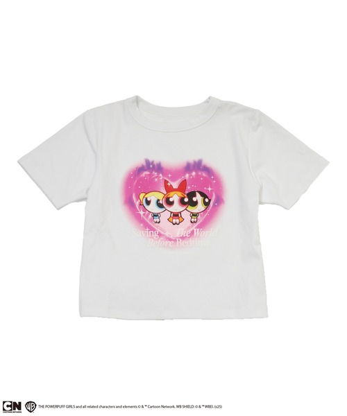 THE POWERPUFF GIRLS/パワーパフ ガールズ】ショート丈Tシャツ