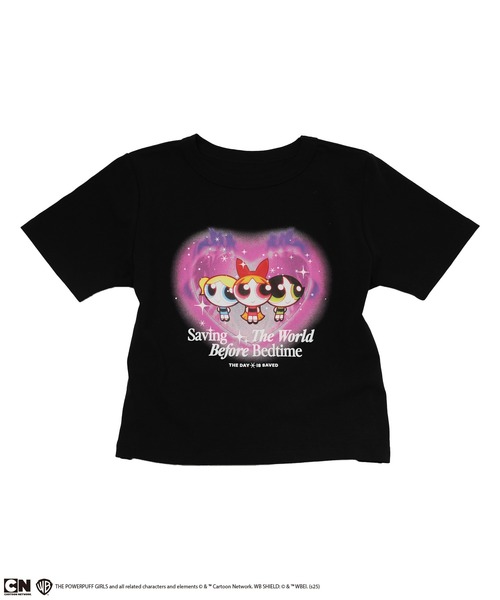 THE POWERPUFF GIRLS/パワーパフ ガールズ】ショート丈Tシャツ