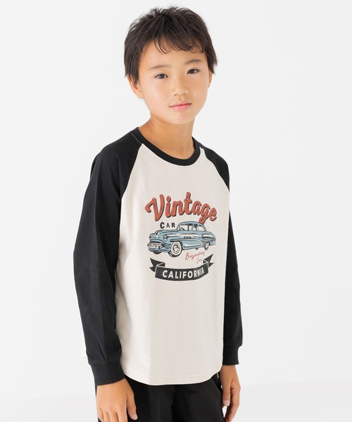 chil2（チルツー）の「綿100％ プリント ラグランTシャツ（Tシャツ/カットソー・キッズ・I/B/G/A/H/J/C/D/E/F・130cm/140cm/80ｃｍ/90cm/100cm/110cm/120cm）」の3枚目の写真