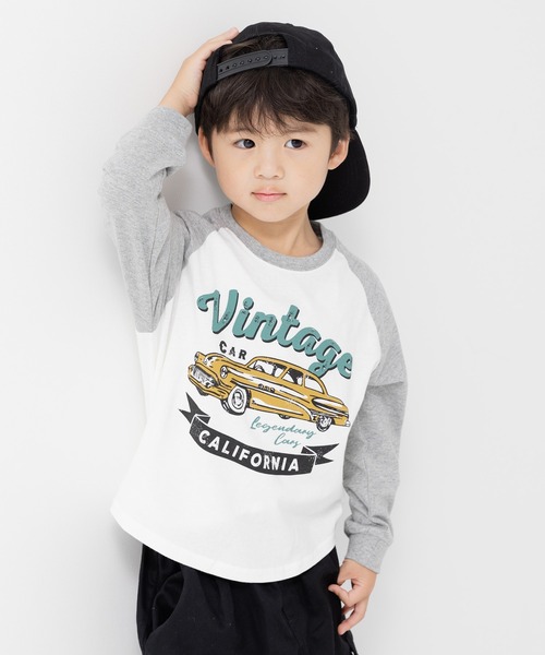 chil2（チルツー）の「綿100％ プリント ラグランTシャツ（Tシャツ/カットソー・キッズ・I/B/G/A/H/J/C/D/E/F・130cm/140cm/80ｃｍ/90cm/100cm/110cm/120cm）」の4枚目の写真