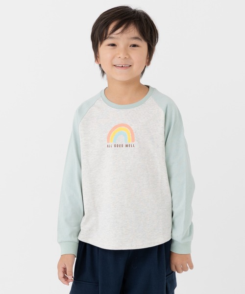 chil2（チルツー）の「綿100％ プリント ラグランTシャツ（Tシャツ/カットソー・キッズ・I/B/G/A/H/J/C/D/E/F・130cm/140cm/80ｃｍ/90cm/100cm/110cm/120cm）」の5枚目の写真