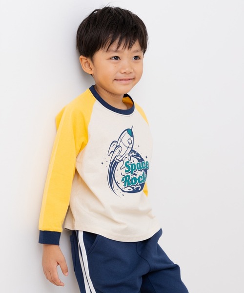 chil2（チルツー）の「綿100％ プリント ラグランTシャツ（Tシャツ/カットソー・キッズ・I/B/G/A/H/J/C/D/E/F・130cm/140cm/80ｃｍ/90cm/100cm/110cm/120cm）」の8枚目の写真