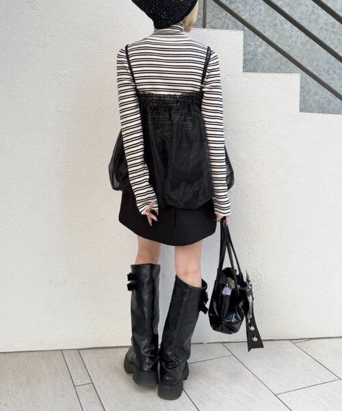 w closet（ダブルクローゼット）の「シアーバルーンキャミ（キャミソール・レディース・ブラック/オフホワイト/ブラック系その他/ピンク・FREE）」の13枚目の写真