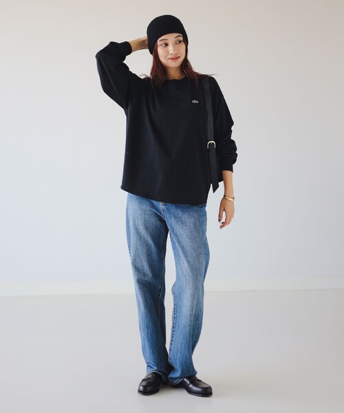 tシャツ 「別注」LACOSTE / ロングスリーブ クルーネック Tシャツ レディース B:MING by BEAMS（ビーミング by ビームス）【別注】LACOSTE