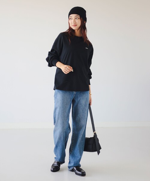 tシャツ 「別注」LACOSTE / ロングスリーブ クルーネック Tシャツ レディース B:MING by BEAMS（ビーミング by ビームス）【別注】LACOSTE