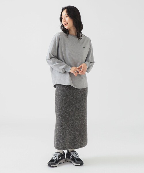 tシャツ 「別注」LACOSTE / ロングスリーブ クルーネック Tシャツ レディース B:MING by BEAMS（ビーミング by ビームス）【別注】LACOSTE