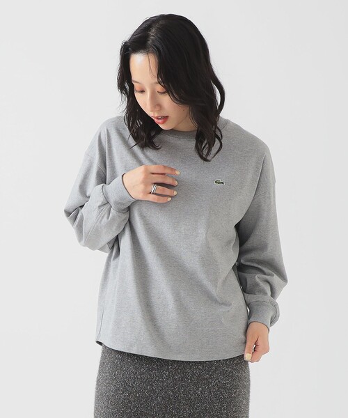 tシャツ 「別注」LACOSTE / ロングスリーブ クルーネック Tシャツ レディース B:MING by BEAMS（ビーミング by ビームス）【別注】LACOSTE