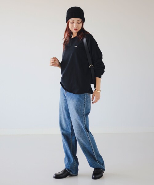 ビームスの百名品　別注LACOSTE / ロングスリーブ クルーネック Tシャツ セール】【ビームスの百名品】【別注】LACOSTE / ロングスリーブ