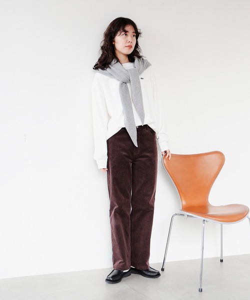 LACOSTE(ラコステ)の「【ビームスの百名品】【別注】LACOSTE / ロングスリーブ クルーネック Tシャツ(Tシャツ/カットソー・レディース・グレー/ブラック/ホワイト・ONE SIZE)」の12枚目の写真