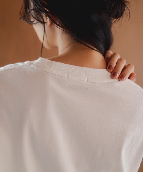 LACOSTE(ラコステ)の「【ビームスの百名品】【別注】LACOSTE / ロングスリーブ クルーネック Tシャツ(Tシャツ/カットソー・レディース・グレー/ブラック/ホワイト・ONE SIZE)」の10枚目の写真