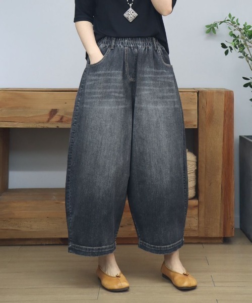 REBALANCE(リバランス)の「ワイドデニムパンツ(デニムパンツ・レディース・B/A・LARGE/MEDIUM)」の2枚目の写真