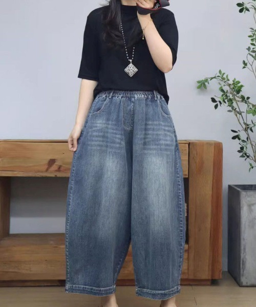 REBALANCE(リバランス)の「ワイドデニムパンツ(デニムパンツ・レディース・B/A・LARGE/MEDIUM)」の6枚目の写真