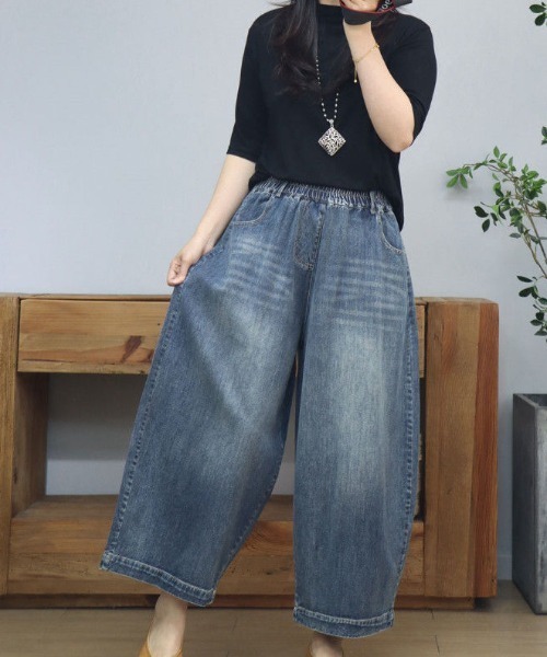 REBALANCE(リバランス)の「ワイドデニムパンツ(デニムパンツ・レディース・B/A・LARGE/MEDIUM)」の8枚目の写真