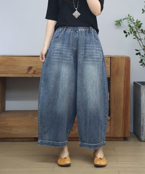 REBALANCE(リバランス)の「ワイドデニムパンツ(デニムパンツ・レディース・B/A・LARGE/MEDIUM)」の4枚目の写真