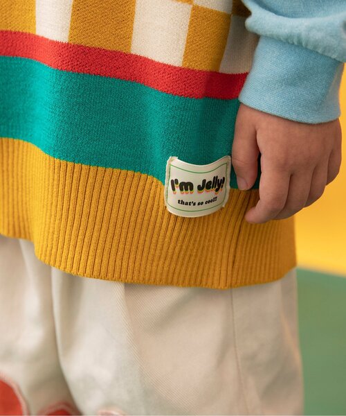 BREEZE（ブリーズ）の「【Im Jelly！】ジャガードニットベスト_ジュニア対応（ベスト・キッズ・イエロー/ブルー・100/120/140/90）」の8枚目の写真