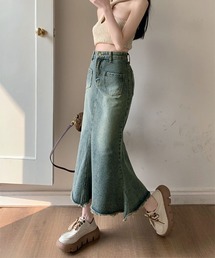 【カーキ ロングスカート 】★サイドポケット付き★ カーキ タイトスカート サイドポケット付き - メルカリ