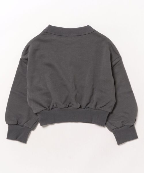 NHT（エヌエイチティー）の「エヌエイチティー cat　ドルマンショートトレーナー（スウェット・キッズ・チャコールグレー/アイボリー/ラベンダー・120cm/110cm/160cm/150cm/140cm/130cm）」の4枚目の写真