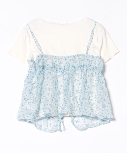 frunco(フランコ)の「小花柄キャミソール付きTシャツ(Tシャツ/カットソー・レディース・イエロー/ブルー/ホワイト・FREE)」の5枚目の写真