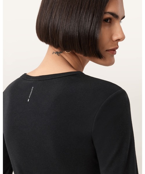 ALLSAINTS(オールセインツ)の「STEVIE LONG SLEEVE T-SHIRT | STEVIE 長袖 Tシャツ(Tシャツ/カットソー・レディース・ブラック・S/M/XS)」の3枚目の写真