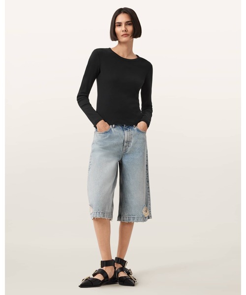ALLSAINTS(オールセインツ)の「STEVIE LONG SLEEVE T-SHIRT | STEVIE 長袖 Tシャツ(Tシャツ/カットソー・レディース・ブラック・S/M/XS)」の4枚目の写真