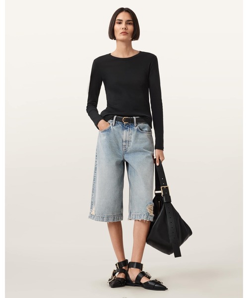 ALLSAINTS(オールセインツ)の「STEVIE LONG SLEEVE T-SHIRT | STEVIE 長袖 Tシャツ(Tシャツ/カットソー・レディース・ブラック・S/M/XS)」の5枚目の写真